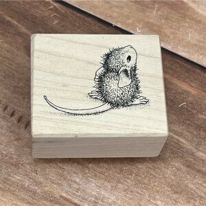 1999 HOUSE MOUSE C347 MONICA LOOKING UP WOOD / RUBBER STAMP BY STAMPA ROSA